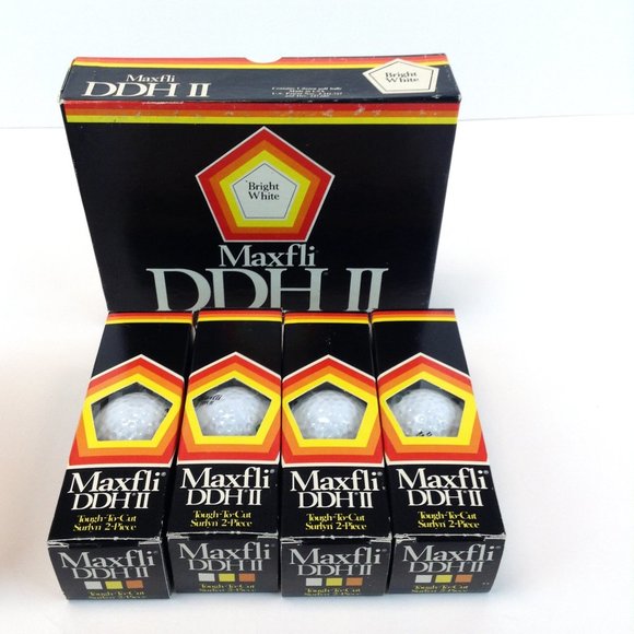 Dunlop Maxfli DDH II Tough To Cut Surlyn Bright White Box of 12 Golf Balls - Picture 4 of 13